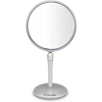 3 Claveles - Espejo de Aumento con Base S Giro de 360º, 17 cm - 1x, 7x