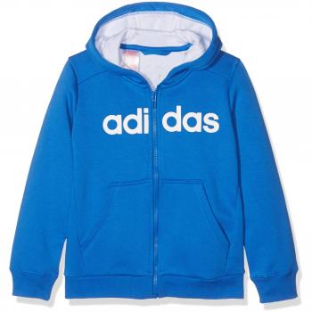 adidas Yb Ess Lin Fzbr - Sudadera para niños de 15-16 años, color azul / blanco