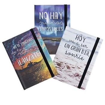 Libreta Moleskin diseño frases 3m - 10x14cm Pack 3 ud