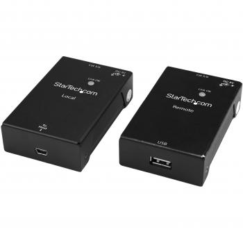 Extensor USB 2.0 por Cable Cat5e/Cat6 RJ45 - Hasta 50m - Kit Adaptador de Alta Velocidad - Alimentado - 480Mbps