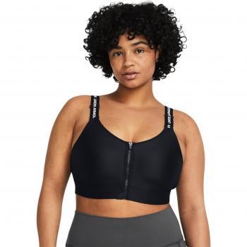 Under Armour - Sujetador Deportivo de Mujer Infinity High Zip 2.0 con Soporte Alto, Color Negro, Talla L/D-DD