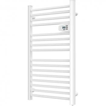 Radiador toallero eléctrico Bestherm 500W, sin fluido, dimensiones H.98xL54cm, color blanco