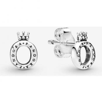 Pendientes PANDORA Corona O 298295 Mujer Plata