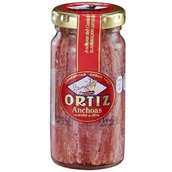 Anchoas Ortiz en Aceite de Oliva Tarro 100g/95g