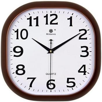 14En minimalista reloj de pared Reloj de cuarzo relojes cuelgan silencio,14pulgadas,café