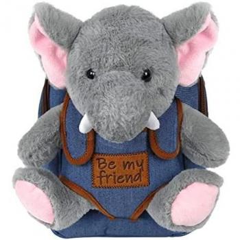 Perletti Mochila con Peluche Extraíble Elefante Allie, 26 x 21 x 8 cm