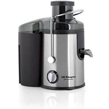 Orbegozo LI 5060 - Licuadora para verduras y frutas, acero inoxidable, boca ancha de 65 mm, sistema antigoteo, 600 W de potencia, Color Negro