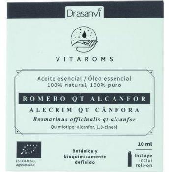 Drasanvi VITAROMS Aceite Esencial de Romero Qt Alcanfor Bio con Roll-On Ecocert 10ml