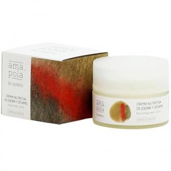 Crema Facial Nutritiva de Jojoba y Sésamo 50 ml - Amapola Bio·Cosmetics, Hidratación y Nutrición Profunda para Pieles Normales y Secas, Ingredientes Ecológicos