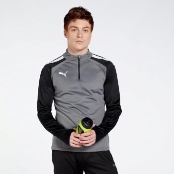 Puma Teamliga Men's Gray Sweatshirt - Size S 1/4 Zip Top
