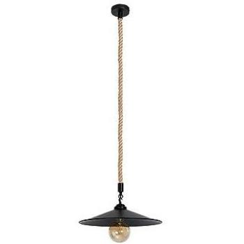 Lámpara Colgante Regulable Cremilda 60W Negro Ø36x107 cm con Cuerda y Metal