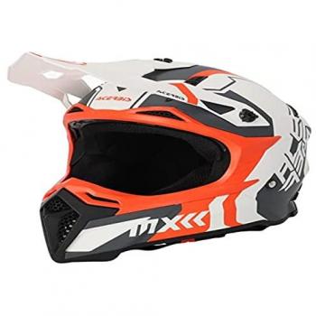 Acerbis Casco de Cross Profile 5 Blanco-Naranja XXL