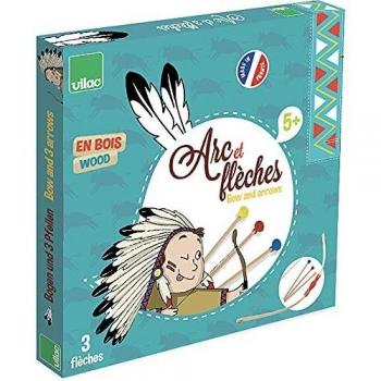 Set de Arco de Madera con 3 Flechas y Diana para Niños - Vilac