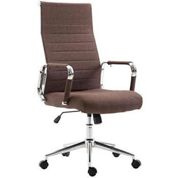 Silla de Oficina Ergonométrica Kolumbus en Tela Marrón, Regulable en Altura y Giratoria, Ideal para Gaming y Home-Office