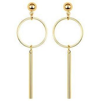 Pendientes Coion con baño de oro amarillo de 18 quilates - Luxenter
