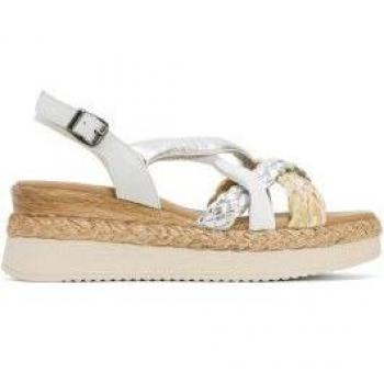 Sandalias de cuña Porronet Flavia plateado