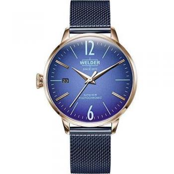 Reloj Welder Moody Breezy WRC725 para Mujer con Esfera Fotocromática y Correa de Malla Milanesa en Acero Multicolor