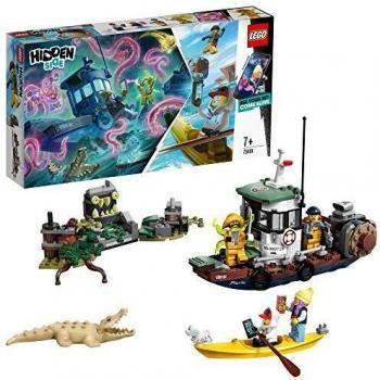 LEGO - Hidden Side Camaronero Encallado Juguete de construcción con realidad aumentada, incluye barco de pesca y un cocodrilo, Novedad 2019