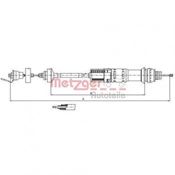 Cable de embrague Metzger 11.2198 para Citroën Berlingo y Peugeot Partner con ajuste automático