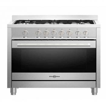 Cocina Gas - Vitrokitchen ST9060IN, 90 cm, Gas Natural, Acero Inoxidable