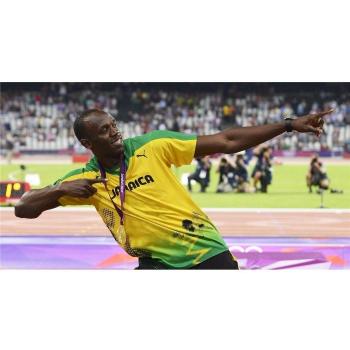 Usain Bolt Poster On Silk <65cm x 35cm, 26inch x 14inch> - Cartel de Seda - 658A86