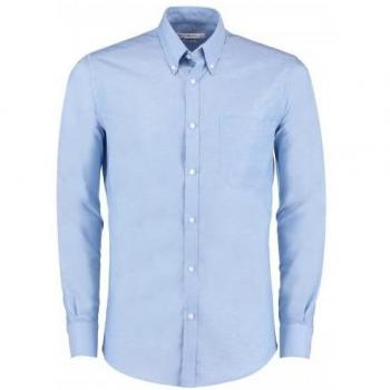 Camisa Oxford de Manga Larga Elástica Slim Fit para Hombre