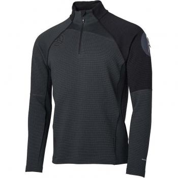 Ternua - Camiseta de hombre Lemik 1/2 Zip M Ternua, forro polar, color gris, talla S