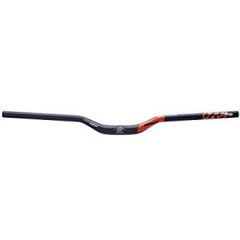 Manubrio Reverse Base 790mm Ø31,8mm con Rialzo de 18mm, Negro Mate y Naranja Fox