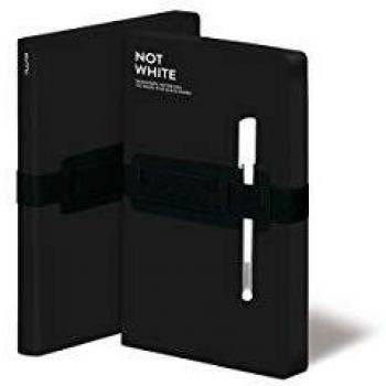 Nuuna Cuaderno Not White L Light Black, 165 x 220mm