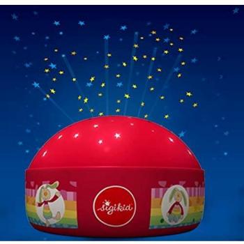 Lámpara Nocturna Proyectora LED Conejo Arcoíris en Rosa