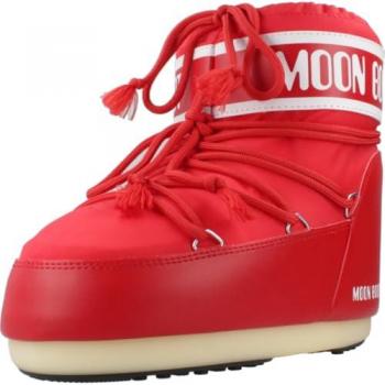 Moon Boot Icon Low Nylon Snow Boots for Women, Red, Size 6 US (36/38)