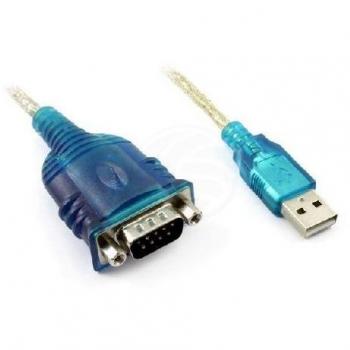 Cablematic - Cable USB a RS232 de 1 puerto DB9 macho de 0,5m