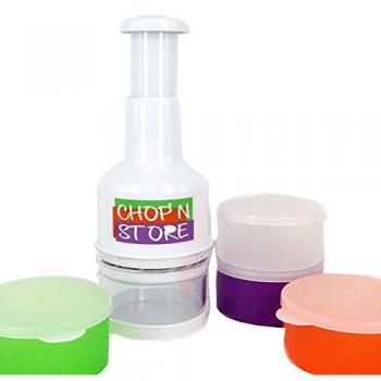 Chop'n Fune – Picadora manual automática – con 4 recipientes