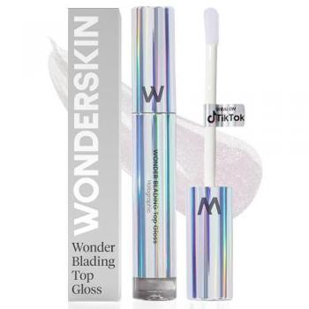 Wonderskin Holographic Glitter Lip Gloss Topper - Hydrating High Shine Finish 4 ml