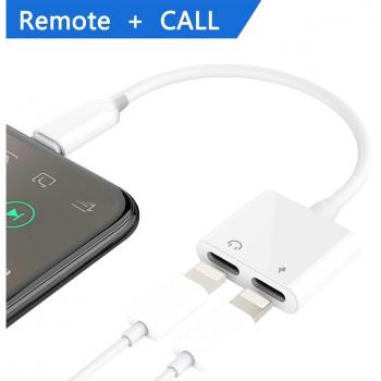 Lightning Jack Adapter para iPhone 7/7 Plus iPhone 8 / 8Plus / X. 2 en 1 Lightning Charge Cable Adaptador de auriculares para auriculares + Adaptador de puerto de carga.Lightning Aux Auriculares Jack Adapter Cable de conexión Convertidor Soporte para [Mu