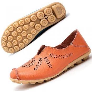Mocasines de cuero mujer casual zapatos de conduccion moda loafers verano planos zapatillas del barco zapatos eu38cn39 5