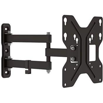 Soporte de pared para TV DIGITUS para pantallas de hasta aprox. 42 en diagonal, giratorio 180 °, hasta 30 kg, inclinable +/- 15 °, negro