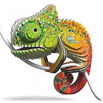 EUGY 3D Chameleon Craft Kit - DIY Animal Puzzle for Ages 6 and Up