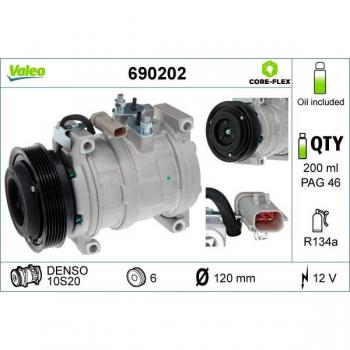 Compresor de aire acondicionado VALEO 690202