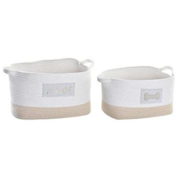 Juego de Cestas DKD Home Decor 43 x 30 x 23 cm, Estándar