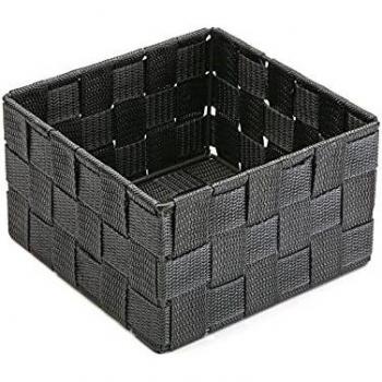 Versa, caja cuadrada gris, linea baño, organizadores baño
