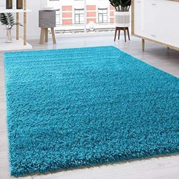 Paco Home Tappeto Shaggy a Pelo Lungo diversi Colori e misure, prezzo Top, Nuovi, imballato Originale, tamaño:200x280 cm, Color:Turquesa