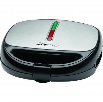 Clatronic ST/WA 3670 Sandwichera Gofrera Grill 3-en-1, Placas Intercambiables, Tostadora, Gofres Belgas, Plancha para Carne y Pescado