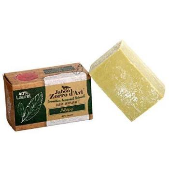 Jabon zorro dzavi jabon natural de alepo con laurel 120 gr purifica e hidrata jabon biodegradable zero waste jabon facial corporal y capilar fabricado en espana