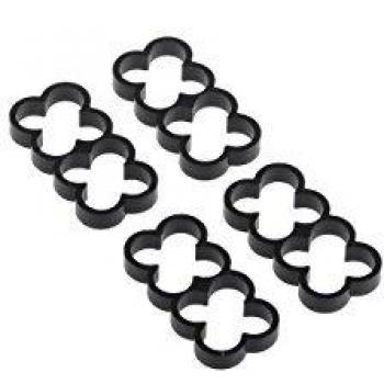 Alphacool Eiskamm Alu X8 - 4mm Black Cable Management Clips - 4 Pieces