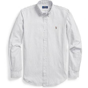 Polo Ralph Lauren Custom Fit Casual Shirt Gray with Logo Stitching Size L