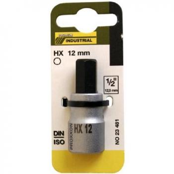 PROXXON 23 481 Vaso y Punta Hexagonales de 1,2, Longitud Total 55mm, multicolor, hx 12 mm