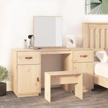 Conjunto de Tocador con Espejo de Madera Sólida Pine