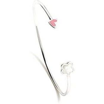 Pulsera Agatha Ruiz de la Prada colección MADREPERLA plata Ley 925m rodiada 5.5 cm. detalle corazón