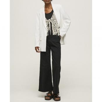 Pantalones Mujer Pepe Jeans Lexa Crop Clr - Pantalón de campana de tiro alto con bolsillos frontales, cómodos